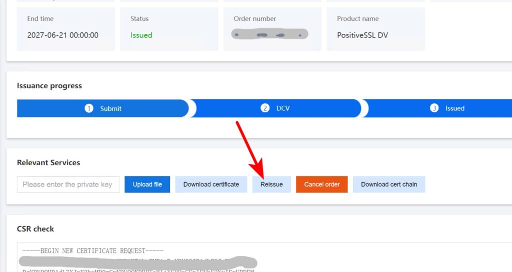 How to Reissue an SSL certificate on NicSRS - sslTrus